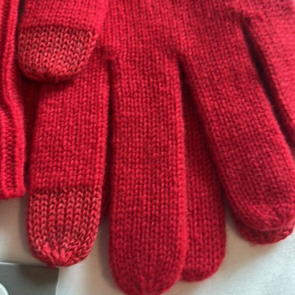 Nordstrom Cashmere Gloves, One Size -Red - Picture 2 of 5